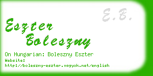 eszter boleszny business card